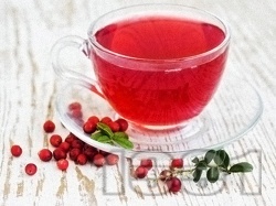 Ароматен чай от червена боровинка - снимка на рецептата
